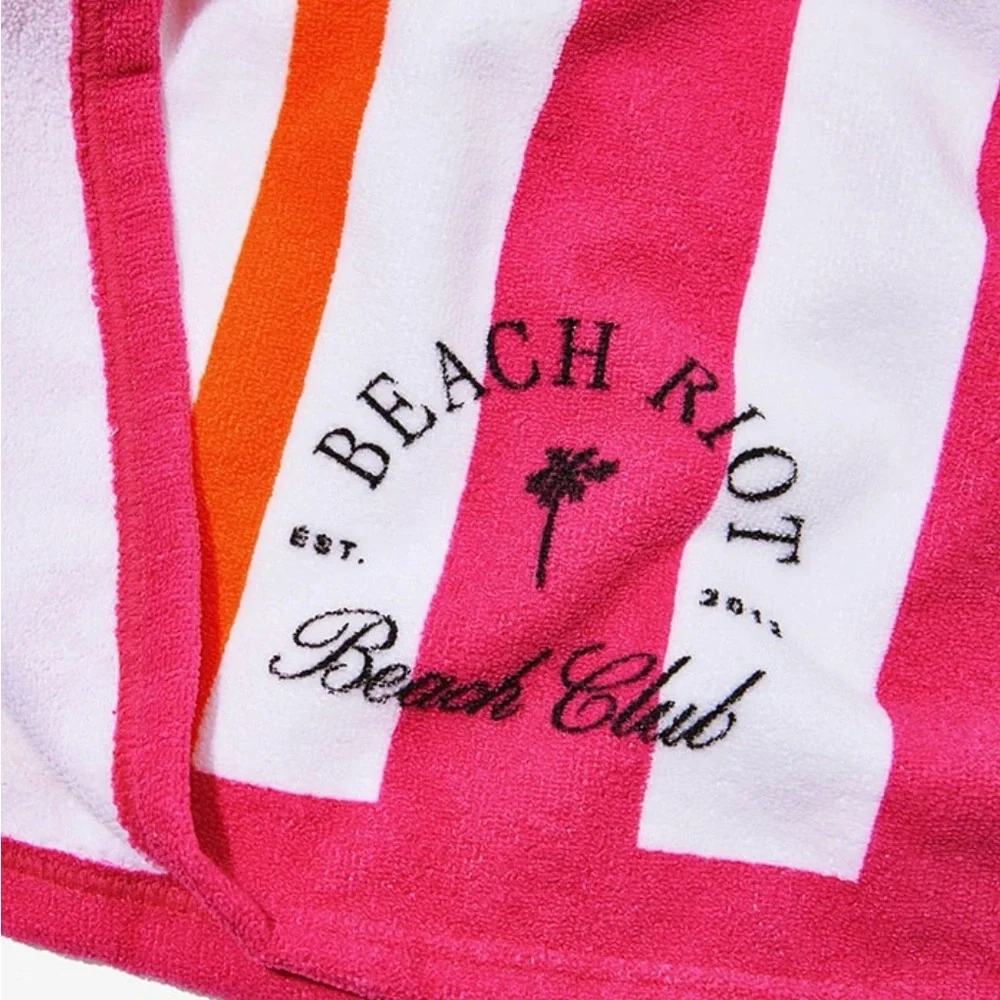 Beach Riot Beach Club Pink and Orange Beach Towel